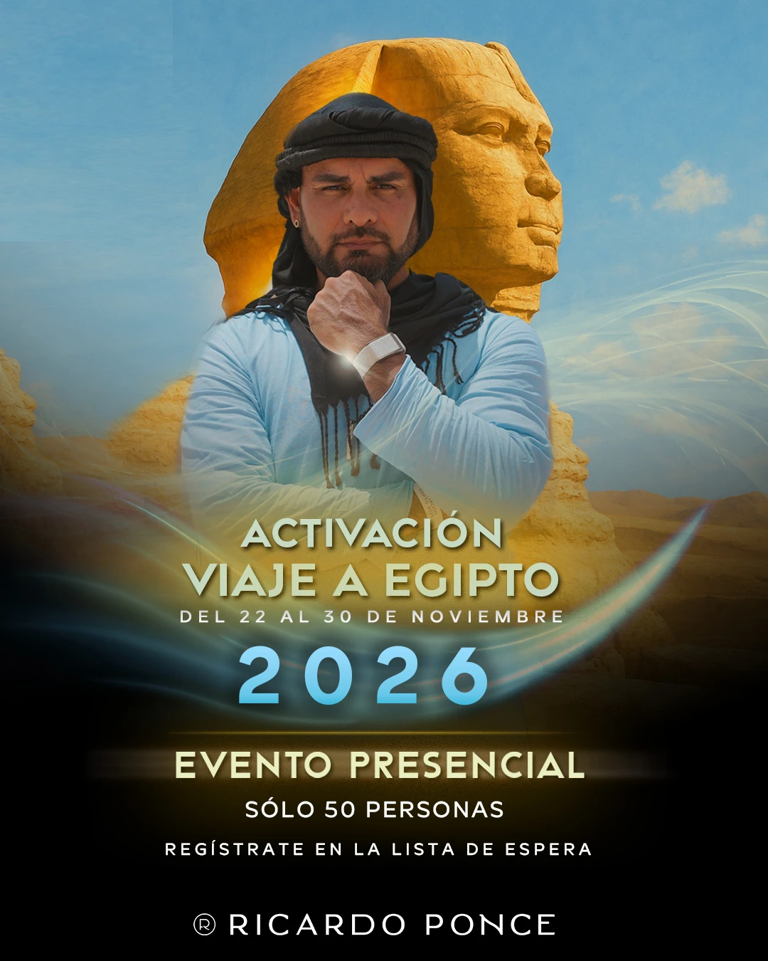 poster activacion viaje a egipto